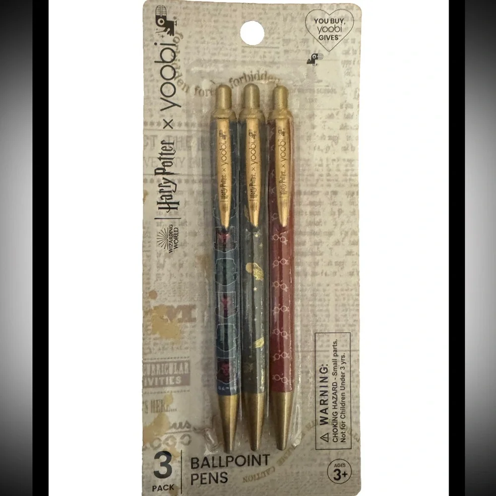 Yoobi‎ X Harry Potter 3 pk Ballpoint Pens New in package school office supplies